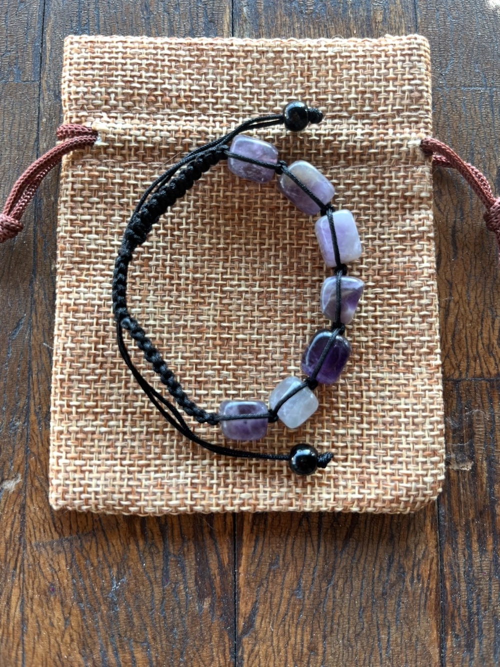 Amethyst Adjustable Bracelet Amethyst Bracelet Crystal Bracelet Crystal Jewelry